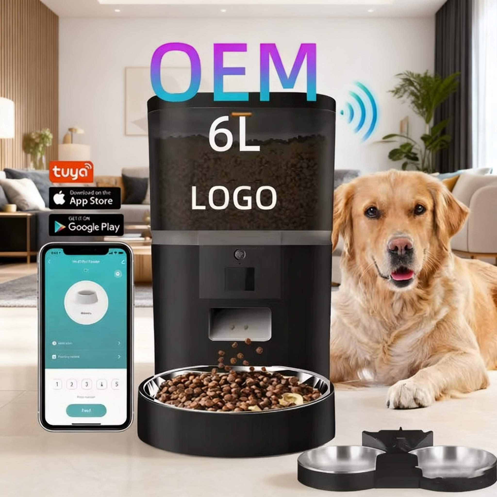 Tuya APP smart automatic pet feeder