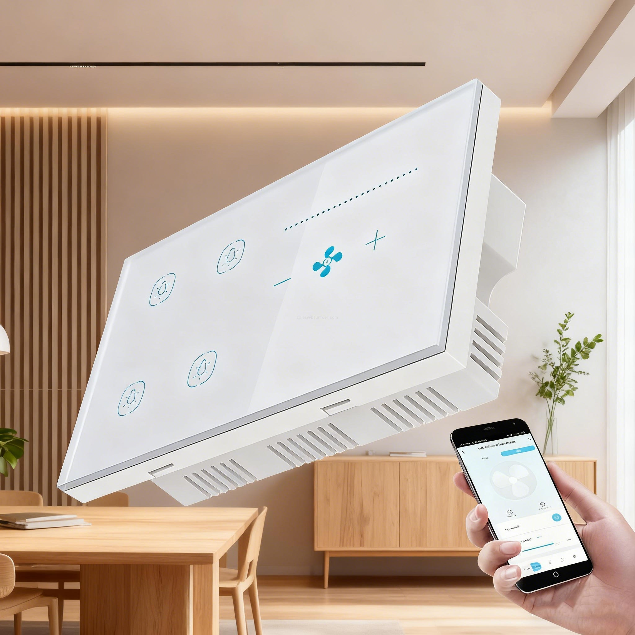 UK Standard 4Gang+1Fan Smart Switch