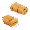 Heavy Duty 15A 125V NEMA 5 15P Male Plug Female Receptacle Set Grounded Replacement Electrical Extension Cord Ends