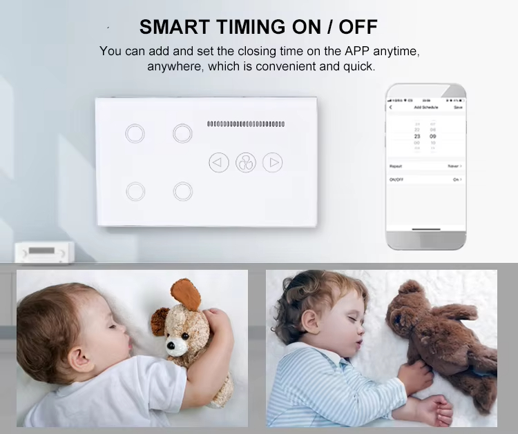 SMART TIMING ON/OFF You can add and set the closing time on the APP anytimeanywhere, which is convenient and quick.