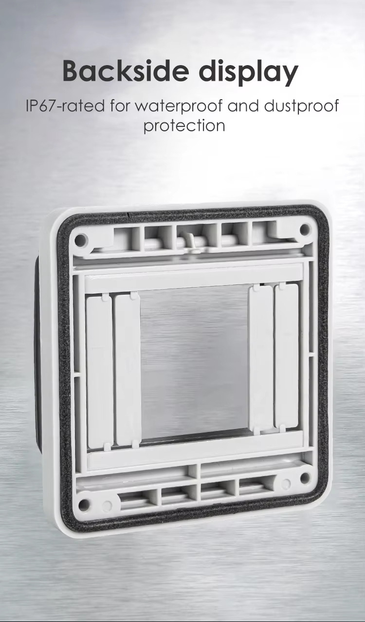 Backside display IP67-rated for waterproof and dustproof protection