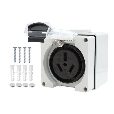 50A 125V 250V IP66 Weatherproof Power Outlet Box Outdoor Receptacle Socket Plug For RV Generator Welder