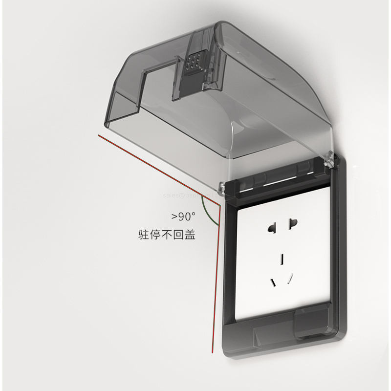 Baby Safety Electricity Box Childproof Socket Cover Twin Switch Decorative Wall Outlet Guard Large Universal Electrical Plug Protector Enclosure Transparent Shield