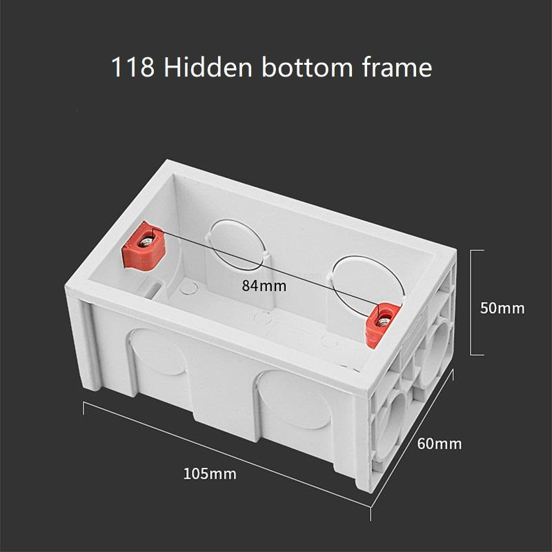 Heavy Duty PVC Flush Mount Wall Switch Socket Knockout Junction Box Universal Modular Pattern British Standard Electrical Cable Laying Enclosure White
