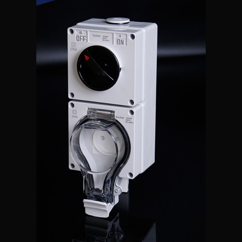 Russian standard waterproof socket single gang C/F type outlet