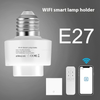 WiFi Smart E26 E27 Lamp Holder EU Plug Wireless Remote Voice Control Timer No Wiring Universal Compatibility Home Use