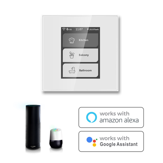 Tuya Smartlife WiFi Multi Function 4 Model in One Smart Switch LCD Display Curtain Switch work with Alexa Google Home