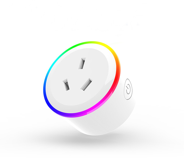 Tuya Wifi Smart Outlet Monitor 16A RGB Smart Plug AU Power Outlet Remote Control Timer Australian Smart plug