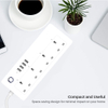 Tuya Smart Power Strip UK With 4 AC Socket 4 USB Port Timing Voice Control with Power Monitoring
