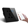 Tuya Smart Life Wifi UK/Universal Type Smart WiFi Wall Socket Glass Panel 86x86MM Universal Touch Electrical Wall Outlet