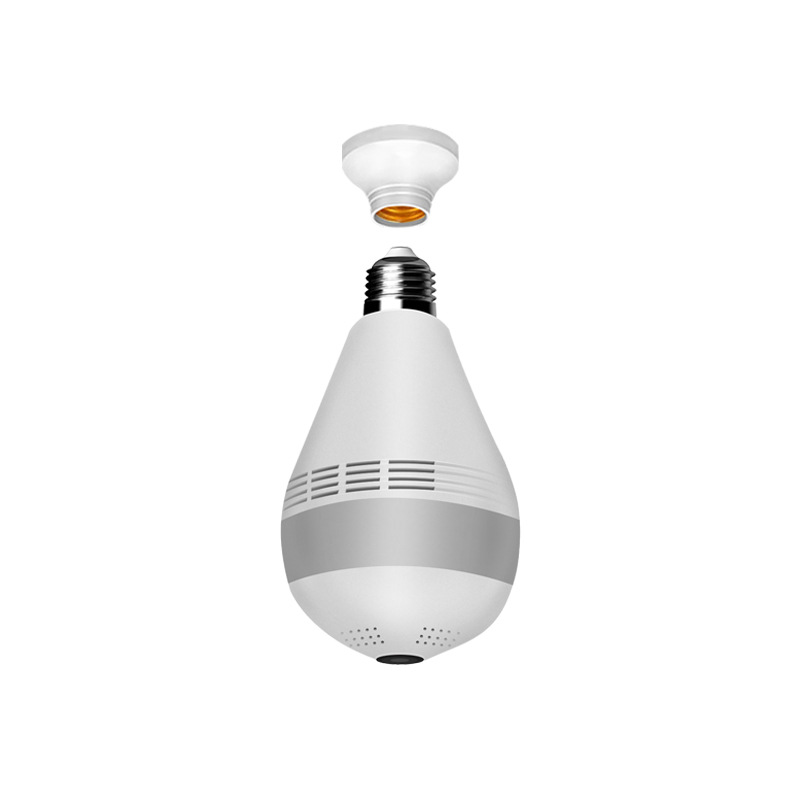 360 Degree Smart E27 Led Lamp Bulb Panoramic CCTV Light Camera Spy Fisheye Lens Security Wifi Bulb Hidden Camera