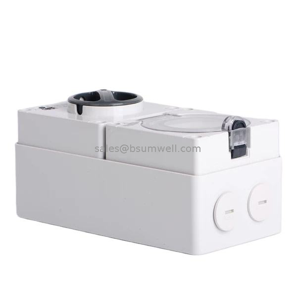Manufacturer Industrial Outlet of Plastic Enclosure Electric Extension Socket with Limit Switch 3 Pole 4P Round Hole 56CV332