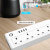 WiFi Smart Power Strip 4 AC Outlets Works with Alexa Echo And Google Home White Color