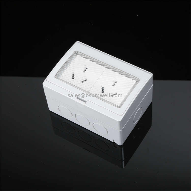 Wall Mounted 2 Gang Socket Weatherproof IP55 Switch Electrical Home Switches And Socket Box