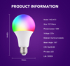 Alexa Google Home Smart Dimmable Bulb RGBCW E26 E27 B22 LED WIFI Light Bulb 7W 9W WiFi Smart Lamp Bulb