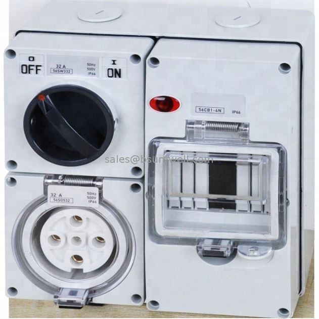 Australian Industrial Switch Socket 32A Plug Socket Wall Mounted