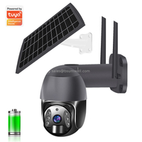 Tuya Smart Low Power 4MP 4G Solar Powered Battery Pan Tilt Outdoor Wireless Solar Power home Security CCTV Camera