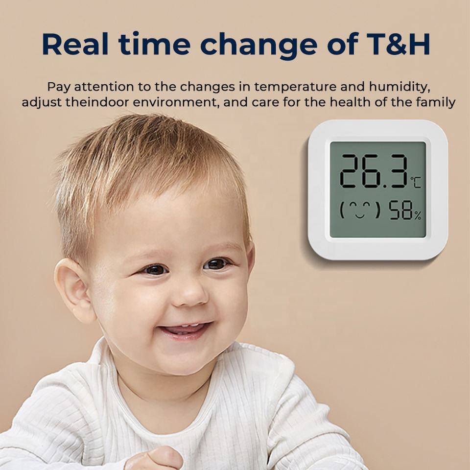 Tuya Mini LCD Digital Display Temperature Humidity Sensor Compatible With BLE APP Remote Control Indoor Thermometer Hygrometer