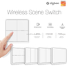 Tuya Zigbee Scene Switch Wireless Light Switch 1 2 3 4 Gangs Wall Push Button On Off Smart tuya smart switch