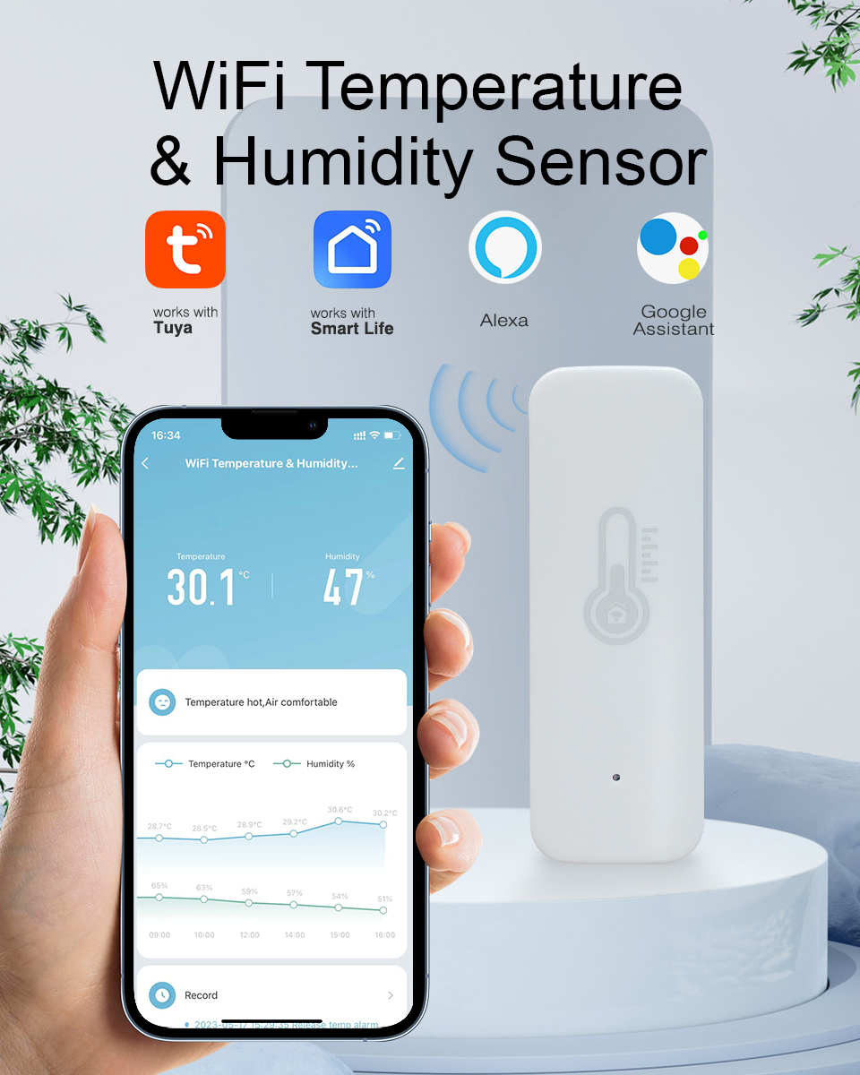 Smart Home Automation Wireless Zigbee Temperature Humidity Sensor