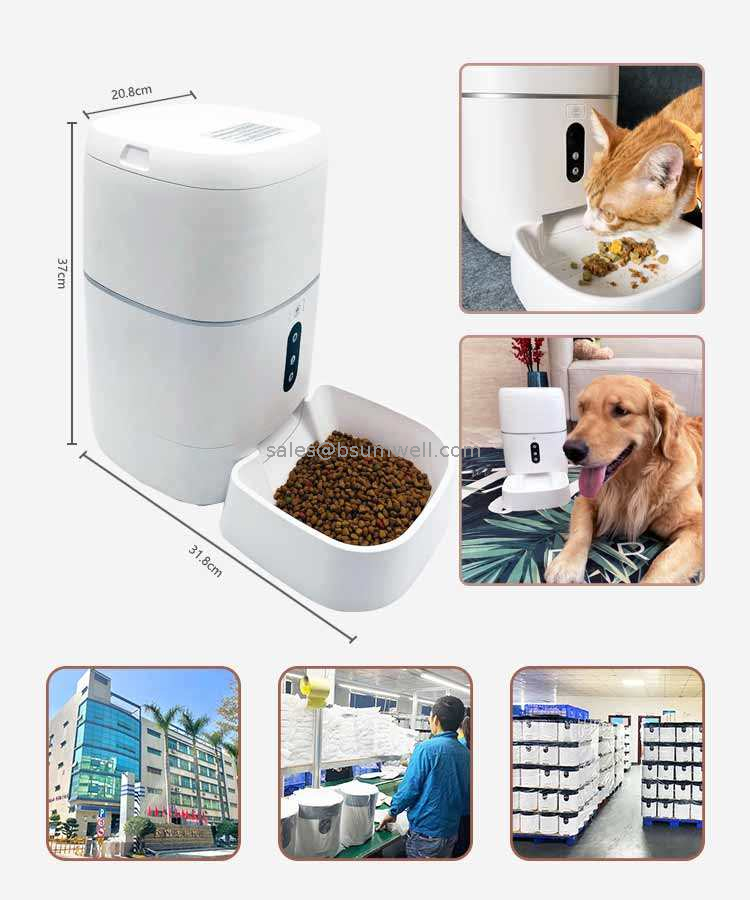 New Best Selling Wholesale 6L Pet Suppliers Microchip Mascotas Remote Dog Food Wifi Camera Video Smart Automatic Pet Feeder