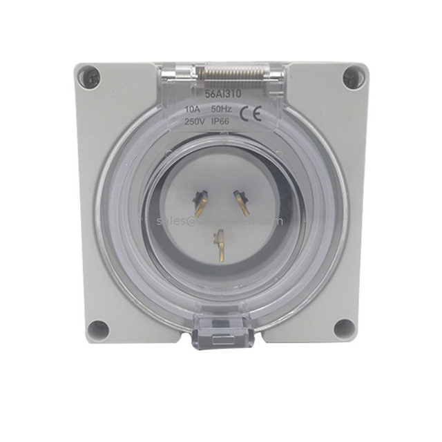 Australia Standard Electrical SAA 3 Flat Pins 10A IP66 Industrial Socket Outlet Industrial Gear