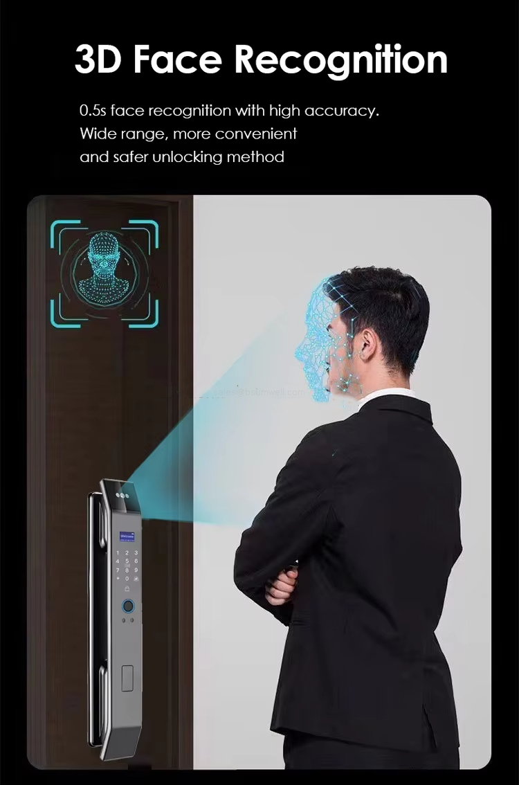 3D Face Recognition 0.5s face recognition with high accuracy Wide range, more convenient and safer unlocking method