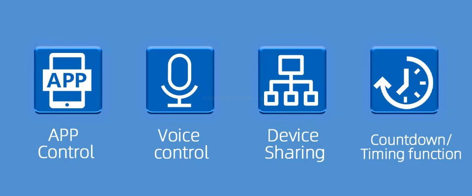 APP Control Voice control Device Sharing Countdown/ Timing function