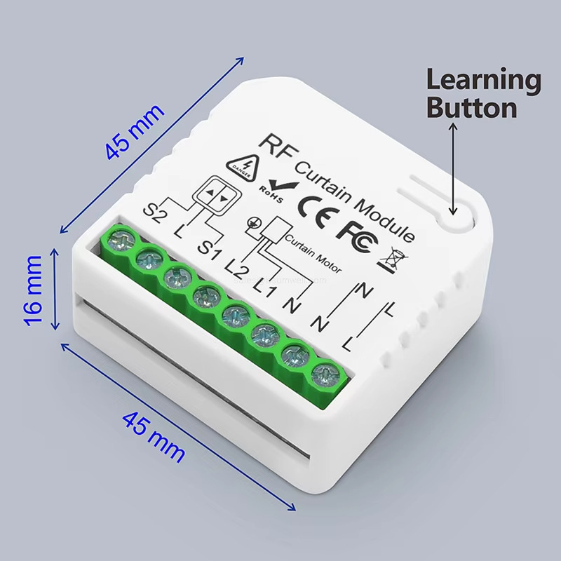 1527 Learning Code Curtain RF Module