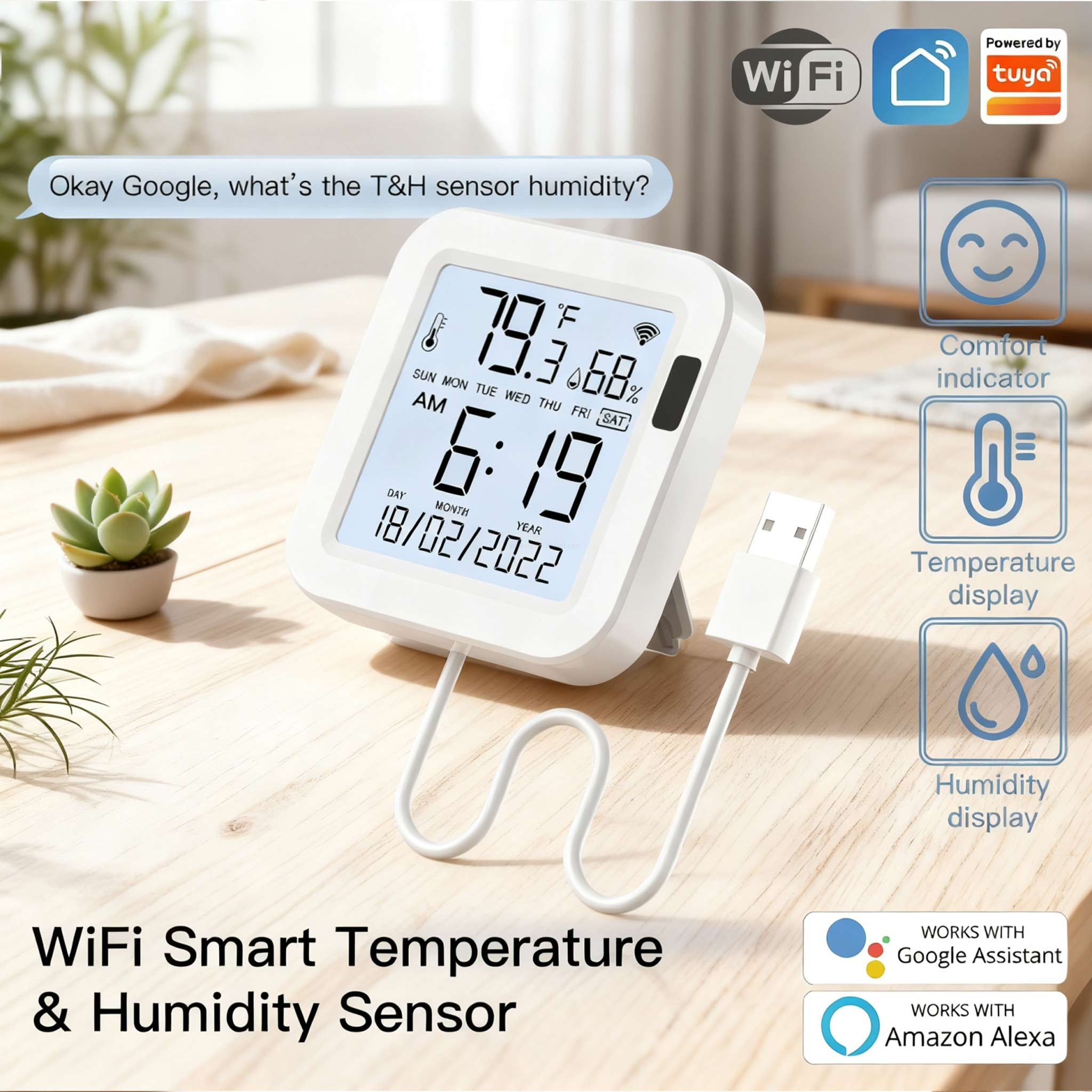 WiFi Smart Temperature& Humidity Sensor
