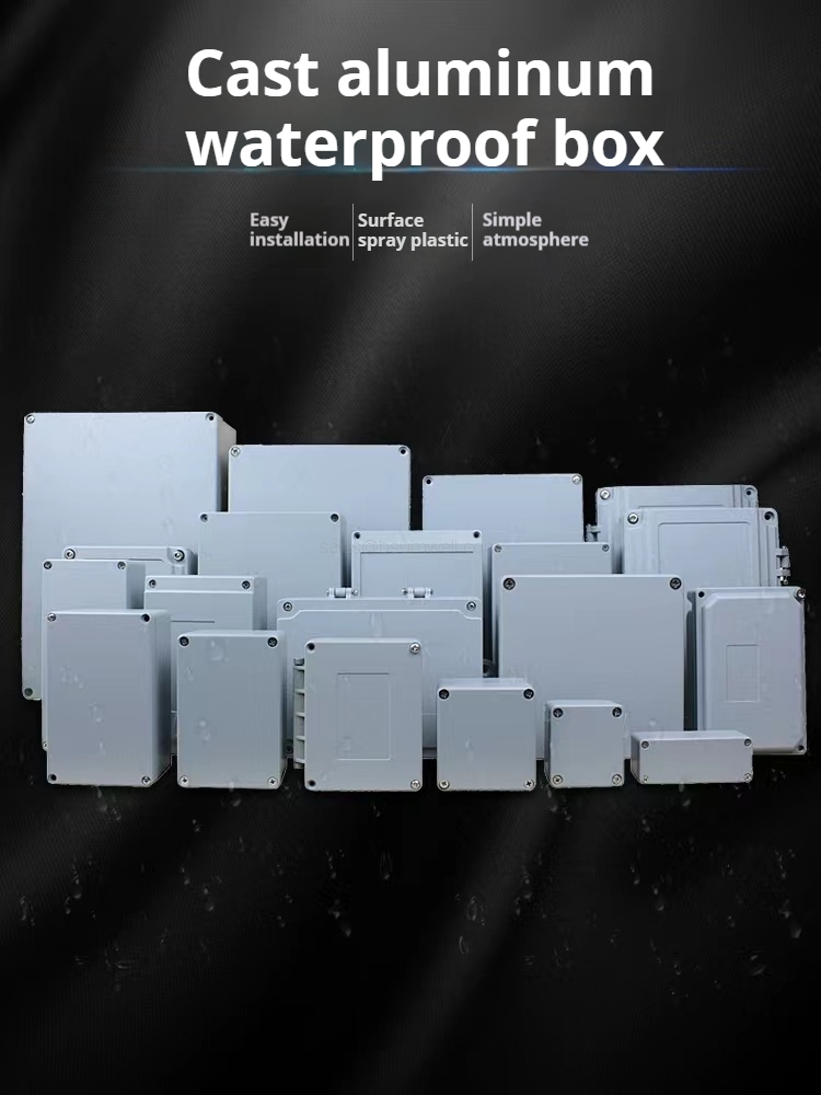 Cast aluminum waterproof box Surface spray plastic Easy installation Simple atmosphere