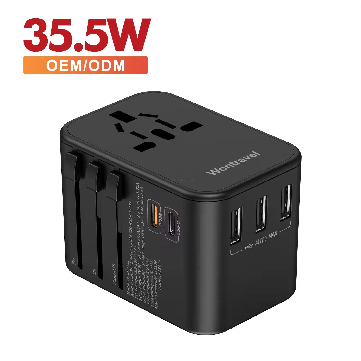 safety fuse travel plug adaptor