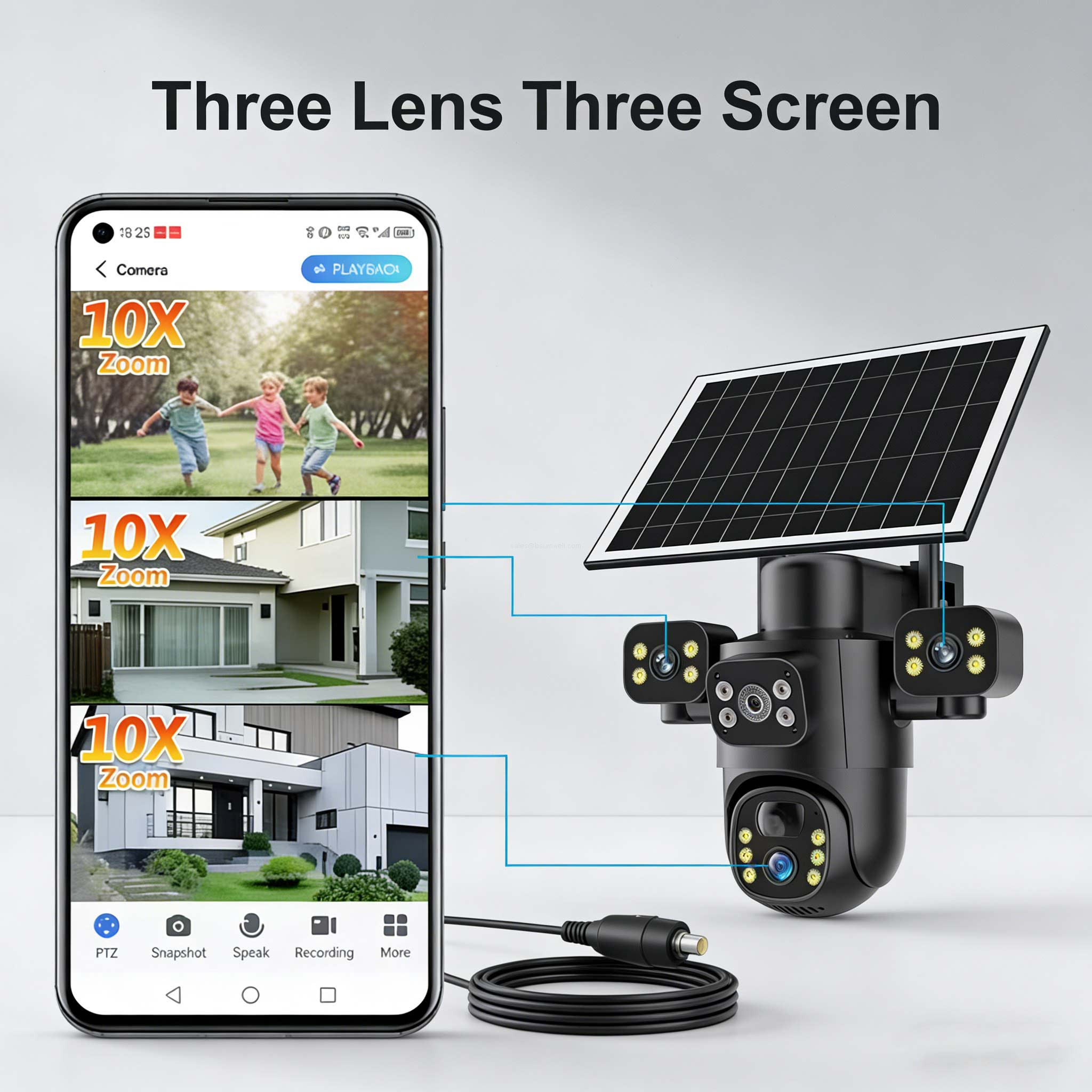 IP66 waterproof solar security camera