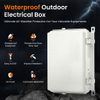UL94 V0 Flame Retardant PC ABS Waterproof Electrical Junction Box 13.8x9.9x5.9 Inch Plastic Outdoor IP66 Weatherproof Project Enclosure Case