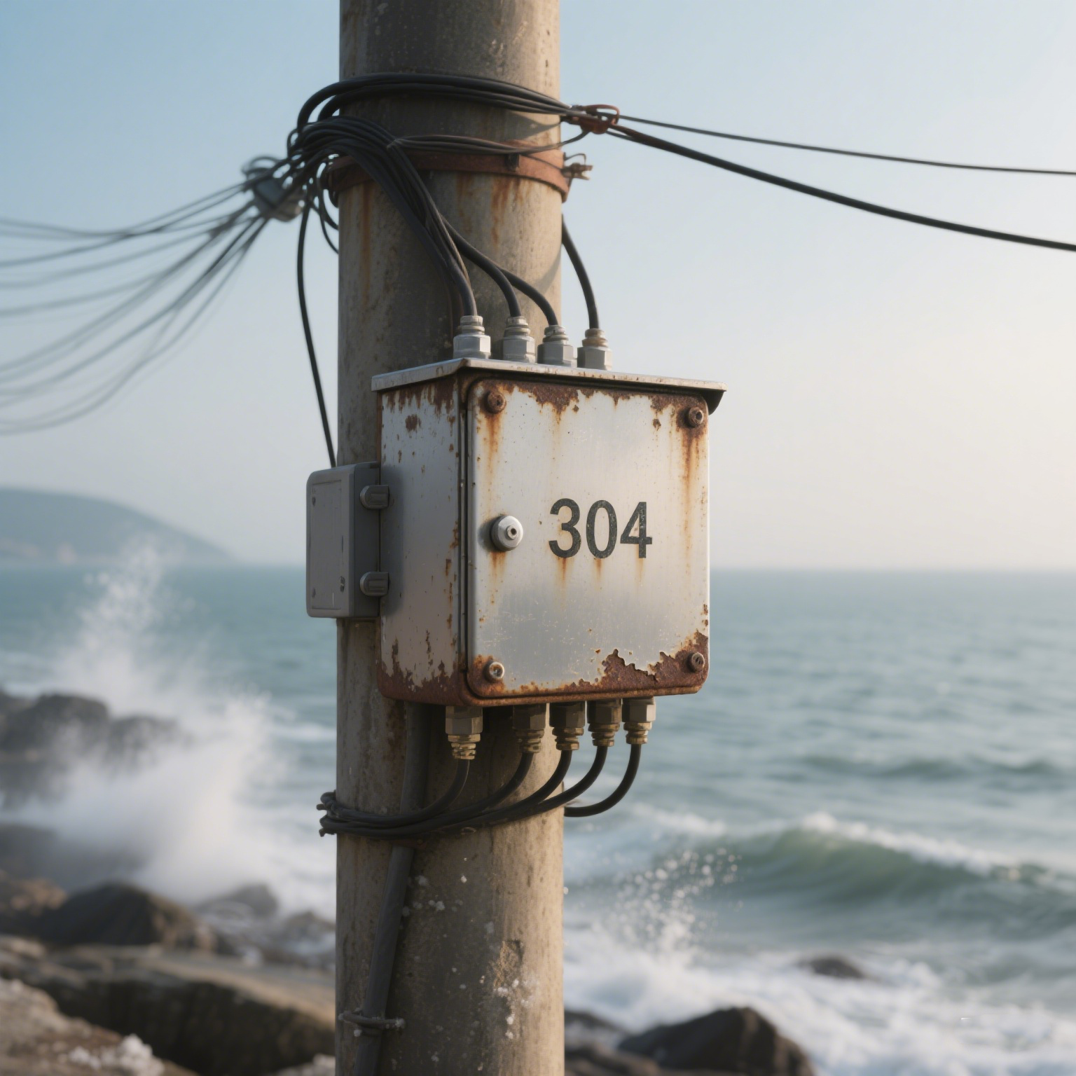 304 stainless steel junction boxes develop rust spots