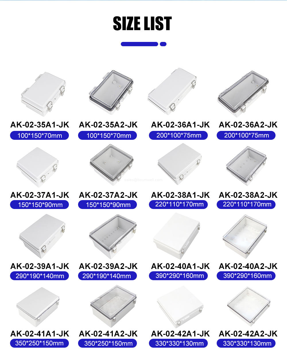 Outdoor Waterproof Plastic Junction Box IP65 Rated Electrical Enclosure for Industrial and Home Use