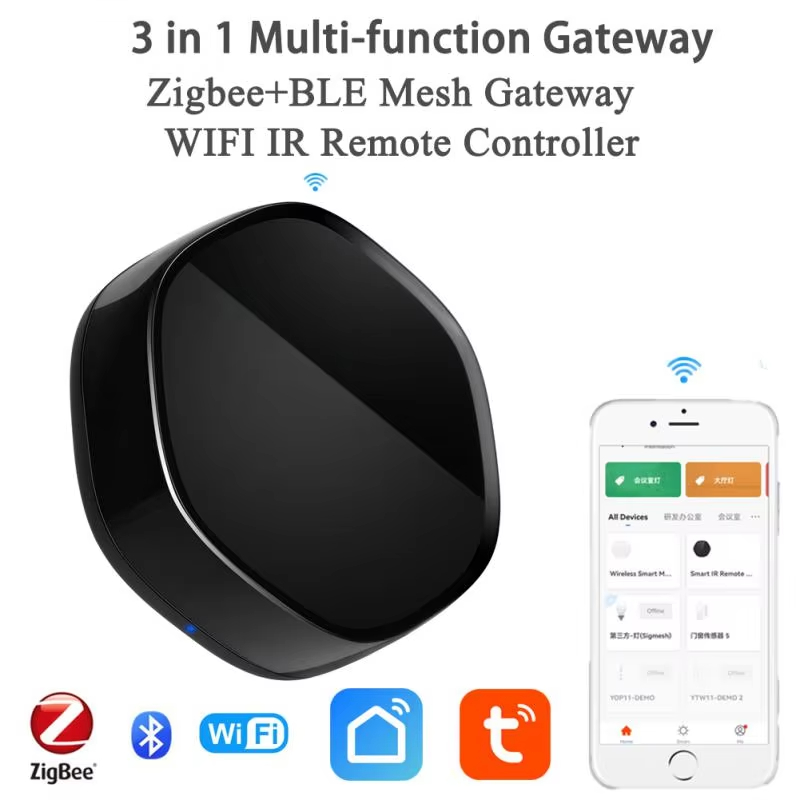 3 in 1 Multi-function Gateway. Zigbee+BLE Mesh Gateway WIFI IR Remote Controller