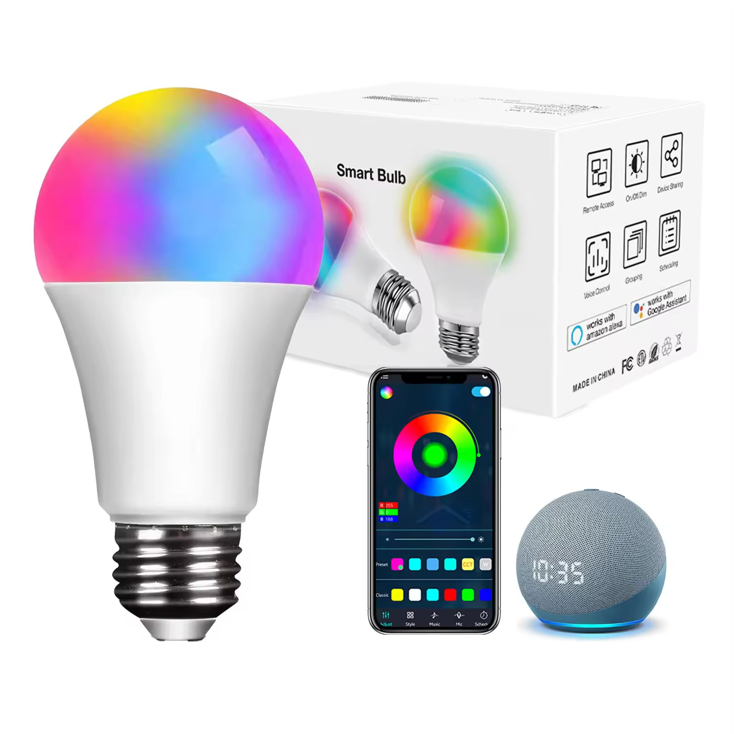 2700K-6500K dimmable smart bulb