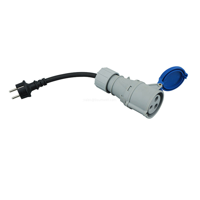 CEE 3 pin female industrial extension cord