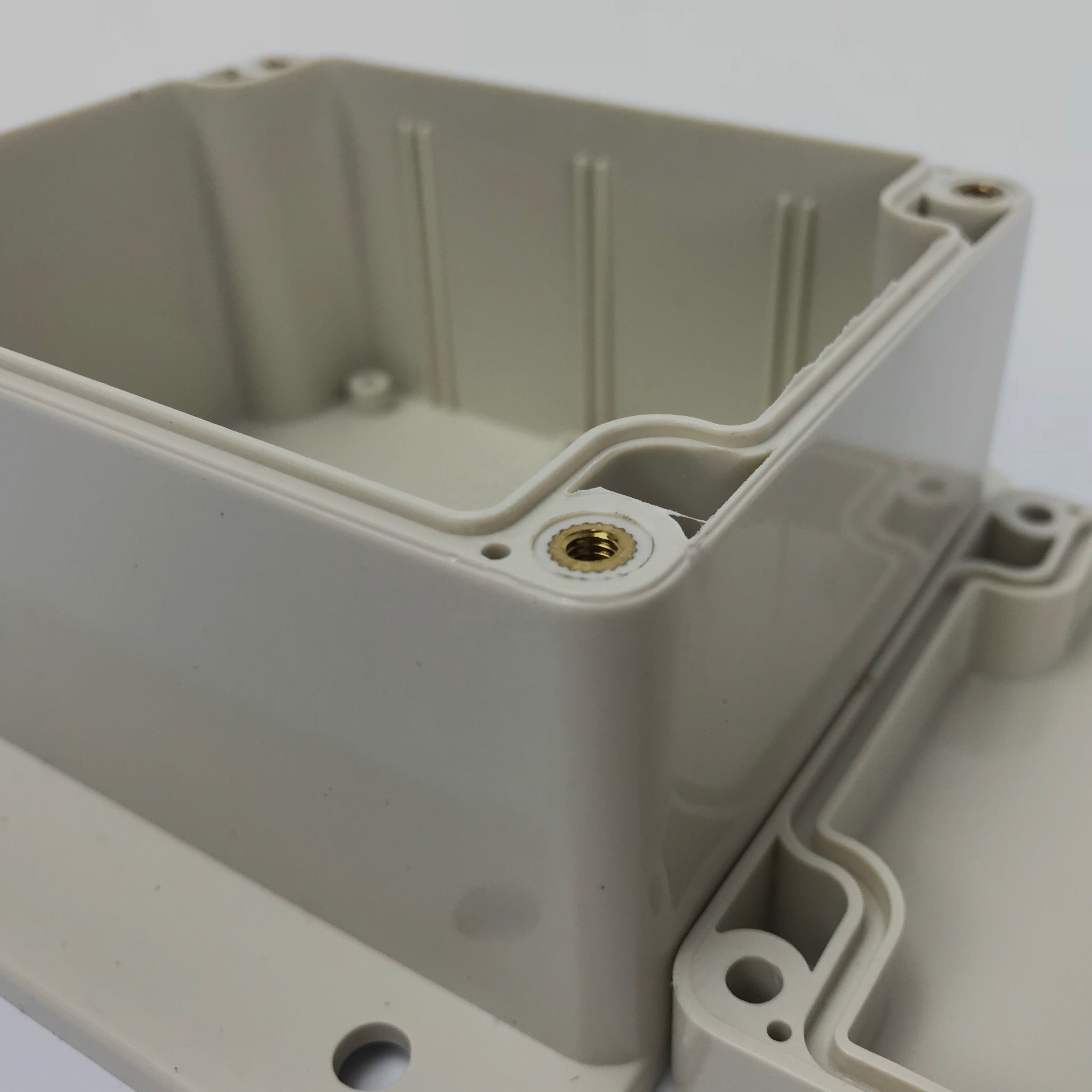 Waterproof IP65 Plastic Enclosure Junction Box Outdoor Universal Electrical Control Box with Fixed Ear and Nontransparent Cover