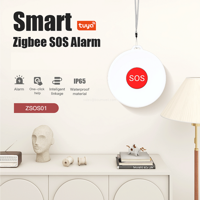 Zigbee Tuya SOS Alarm Wireless Emergency Alert Device