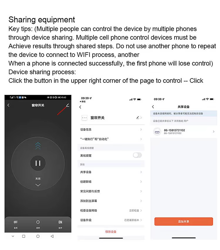 Sharing equipment