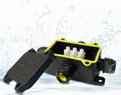 IP68 Waterproof Junction Box Outdoor 3 Way T Type PA66 Nylon Electrical Cable Connector Sleeve External Splice Enclosure