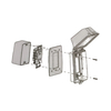 1 Gang Plastic Weatherproof In Use Cover Extra Duty Outdoor Decorator GFCI Receptacle Outlet Enclosure Wet Location Vertical Mount Protector