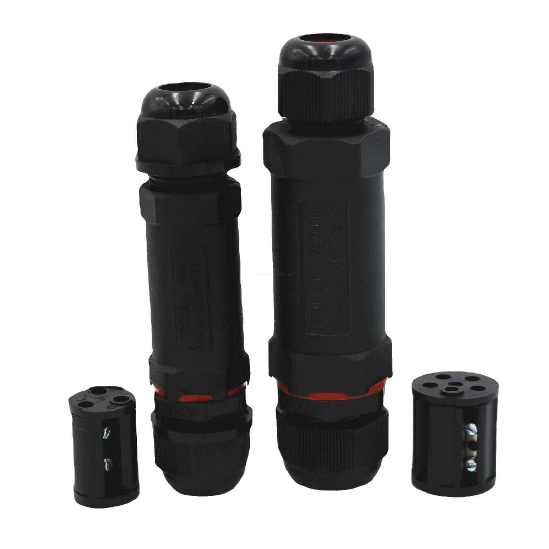 IP68 Waterproof Junction Box Outdoor Inline Cable Connector Sleeve Heavy Duty PA66 Nylon Electrical Conduit Box