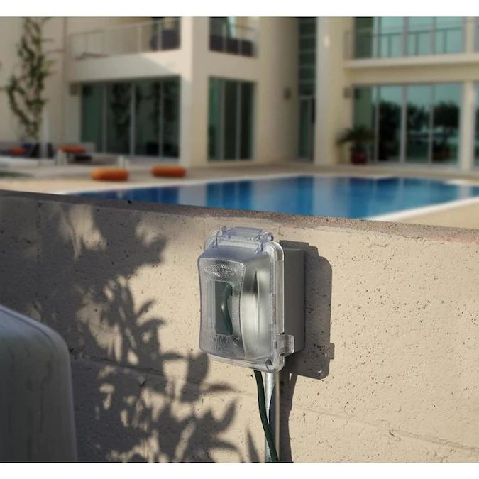 1 Gang Nonmetallic Extra Duty Waterproof In Use Receptacle Cover Outdoor Weatherproof Outlet Box Protector Clear Deep Cover