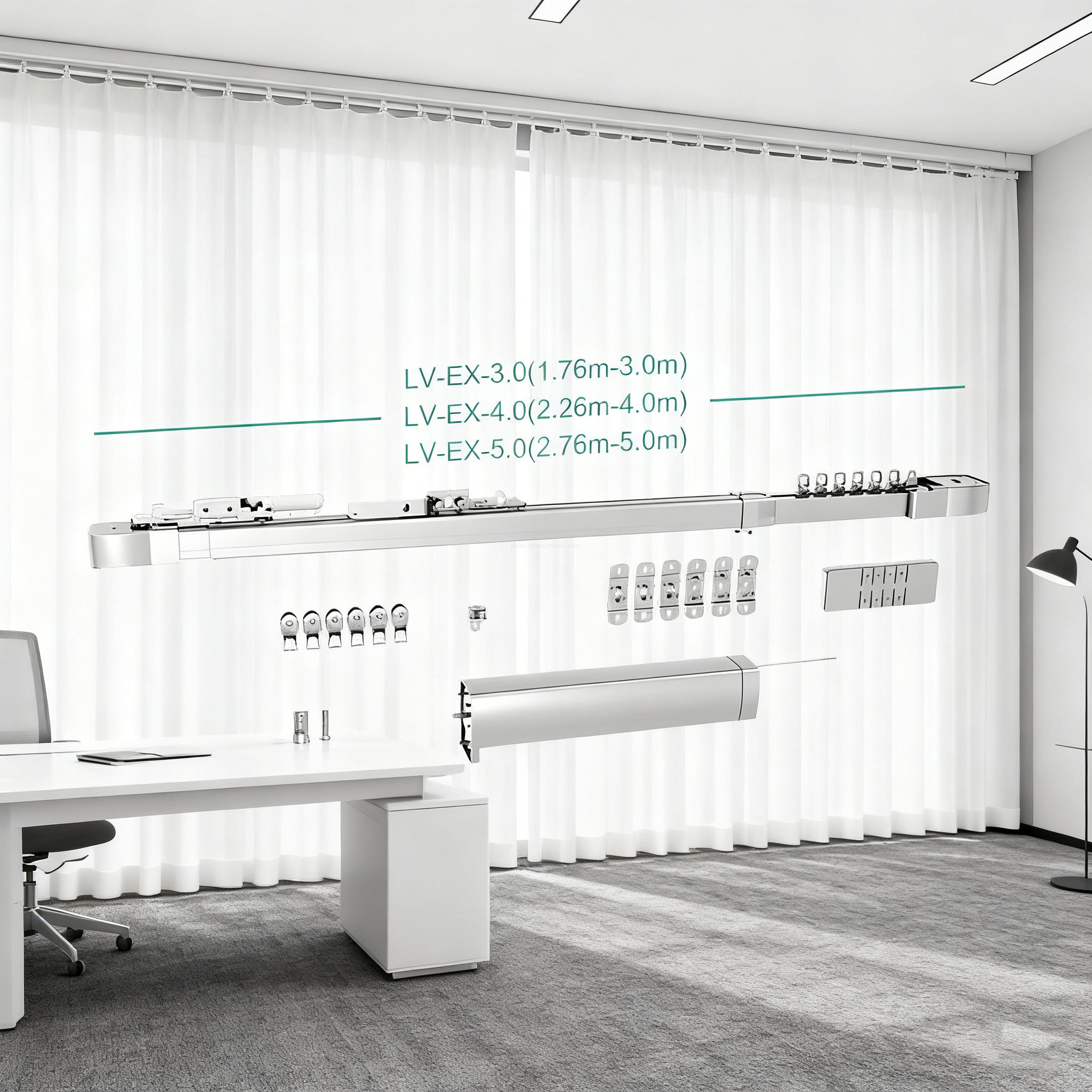 Custom 3-8M Motorized adjustable Rail