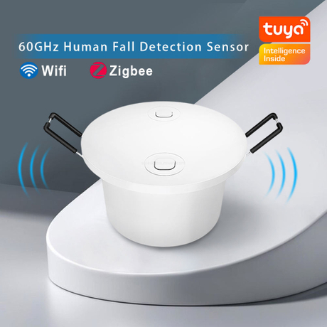 60GHz mmWave Radar Fall Detection Sensor WiFi Tuya Smart Human Presence Elderly Safety Detector Ceiling Mounted Indoor
