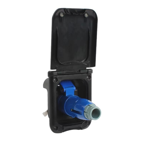 16A RV Waterproof Charging Port Magnetic Suction Power Socket Motorhome Exterior Flush Mount Plug Receptacle