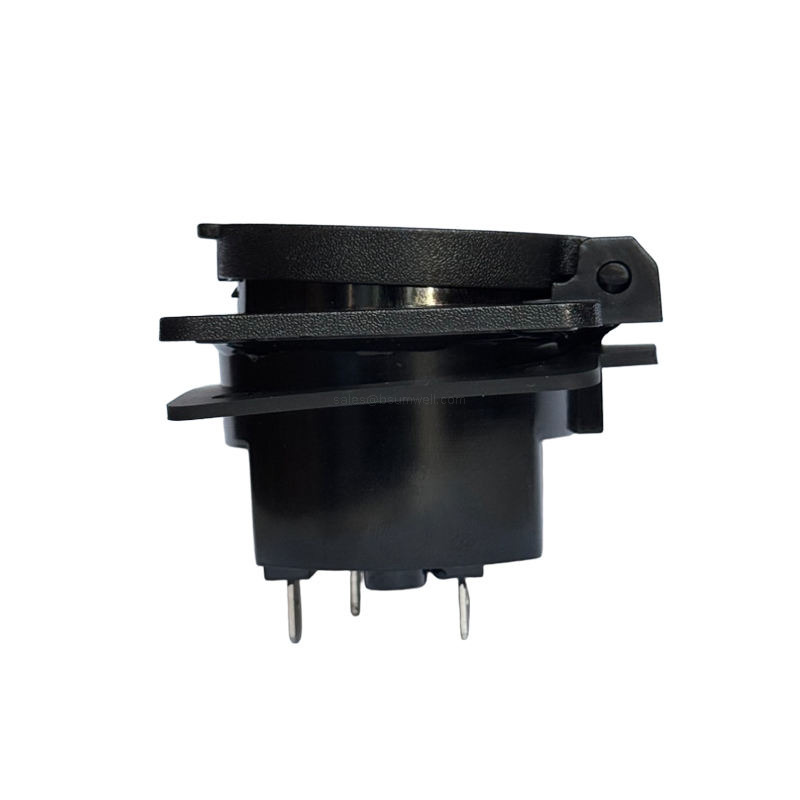 Schuko IP65 Snap In Receptacle Outdoor Wall Socket With Automatic Rebound Cover